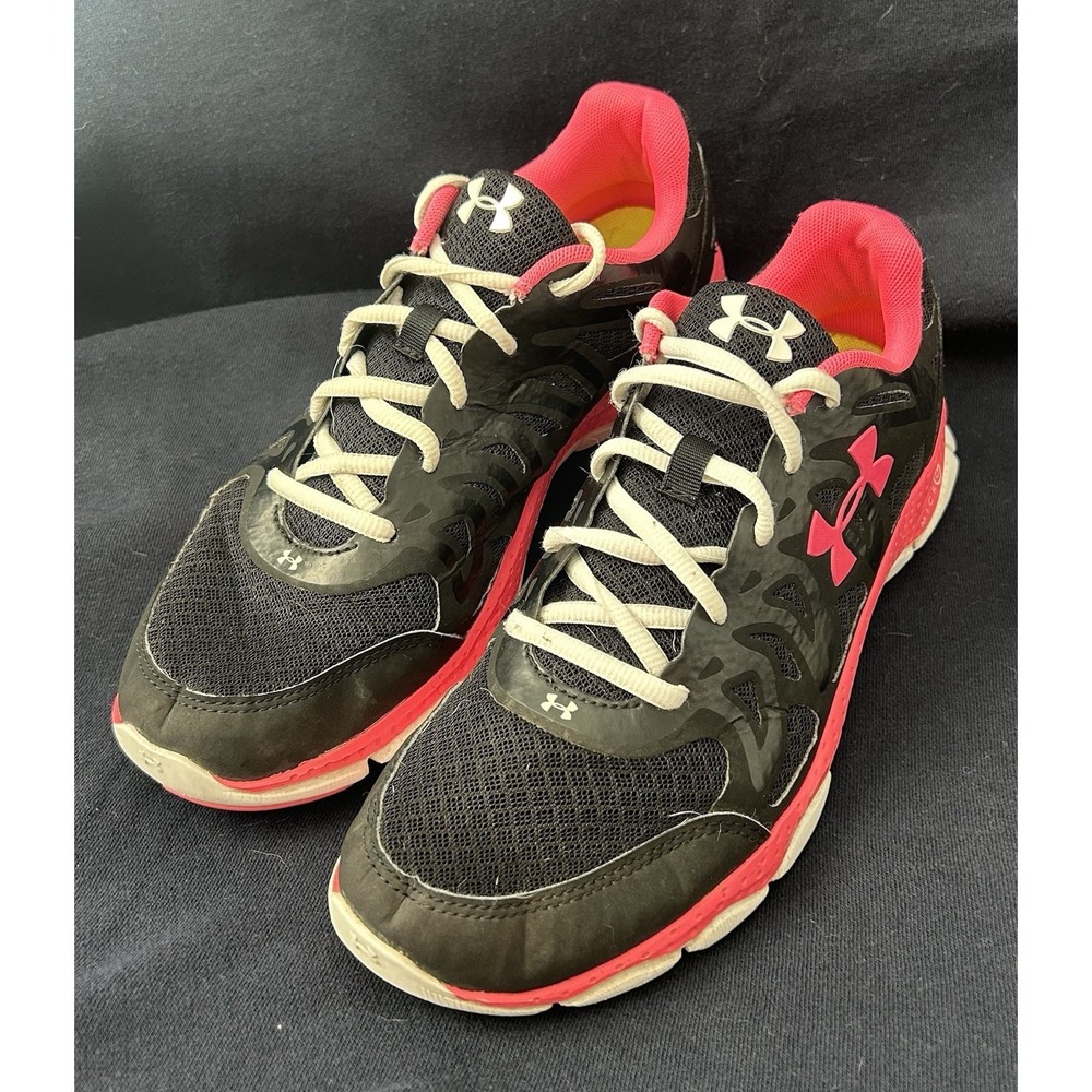 Women's Under Armour Micro Black Hot Pink Running Shoes Sneakers US Sz 10 EU 42